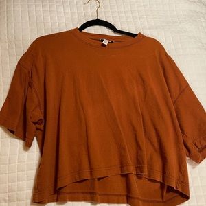 Cropped oversized tee